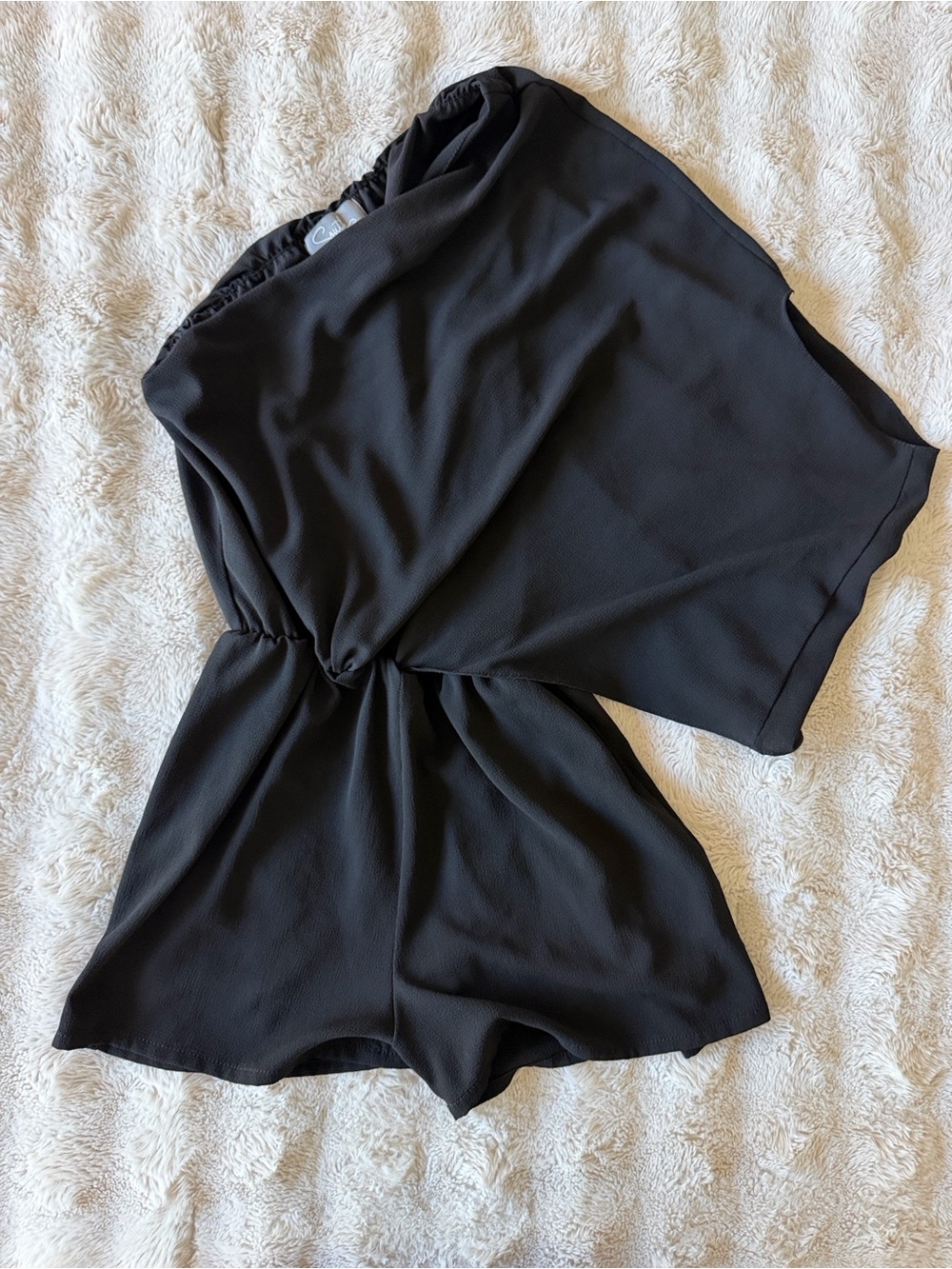 Women's Black Elastic-Waist Shorts - Classic Black